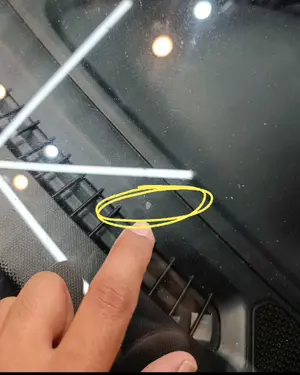 Para-brisa depois do serviço